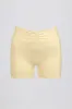 Ruched Mini Shorts in Lemon Marl sold by Bo + Tee