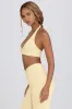 V-Neck Sports Bra in Lemon Marl sold by Bo + Tee