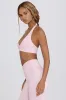 V-Neck Sports Bra in Pale Pink Marl sold by Bo + Tee