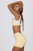Contrast Sports Bra in Lemon Marl sold by Bo + Tee