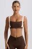 Contrast Sports Bra in Pecan Marl sold by Bo + Tee