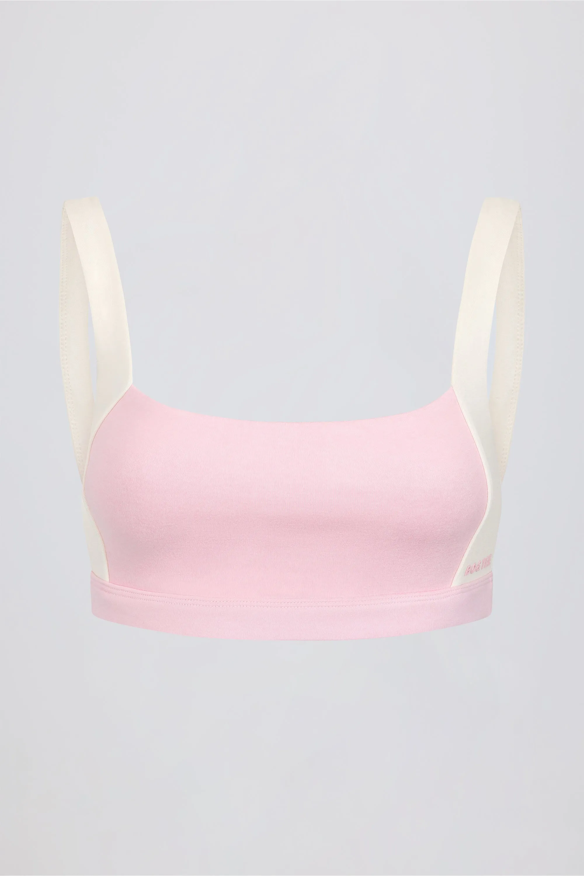 Contrast Sports Bra in Pale Pink Marl sold by Bo + Tee product image thumbnail 5