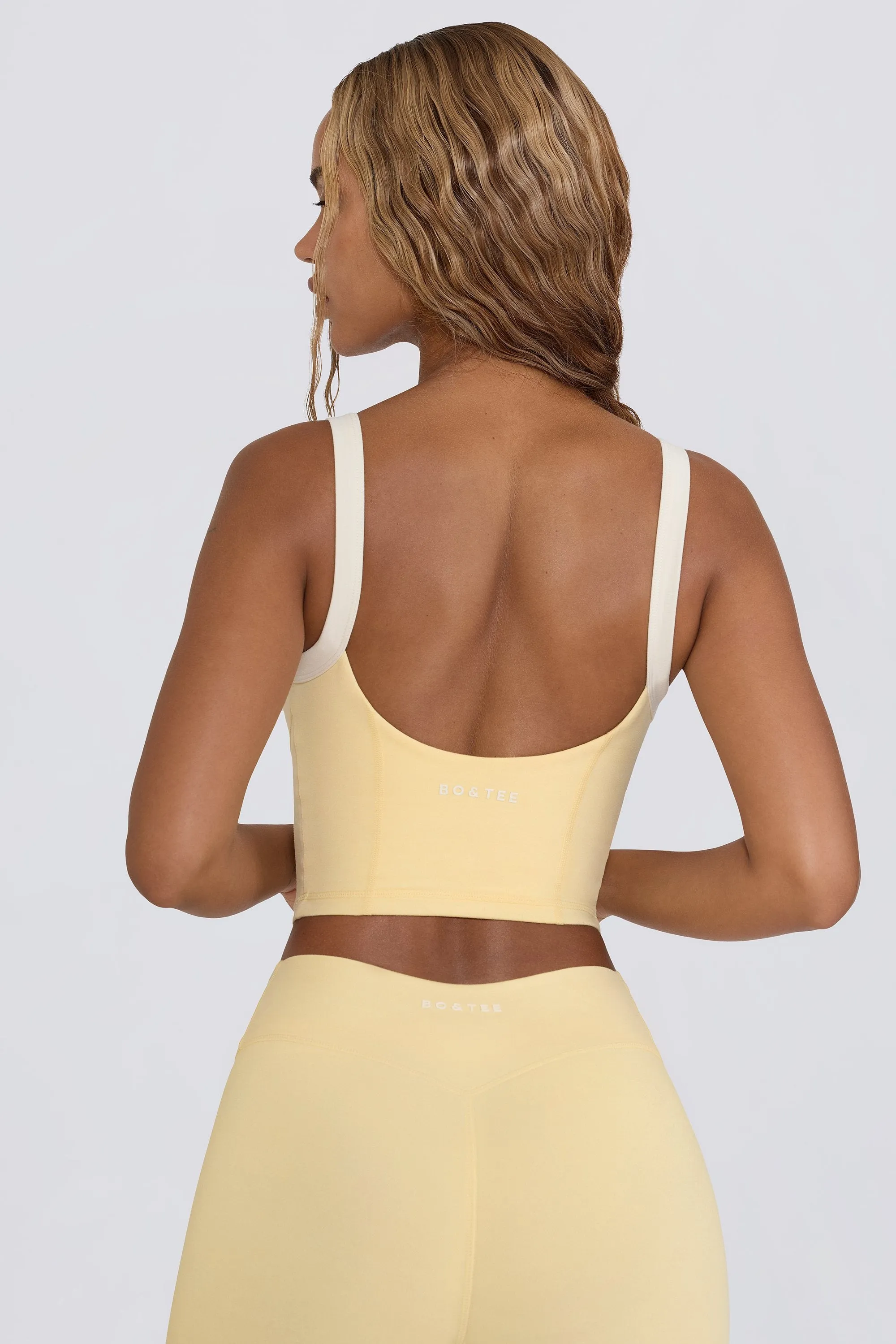 Cropped Tank Top in Lemon Marl sold by Bo + Tee product image thumbnail 2