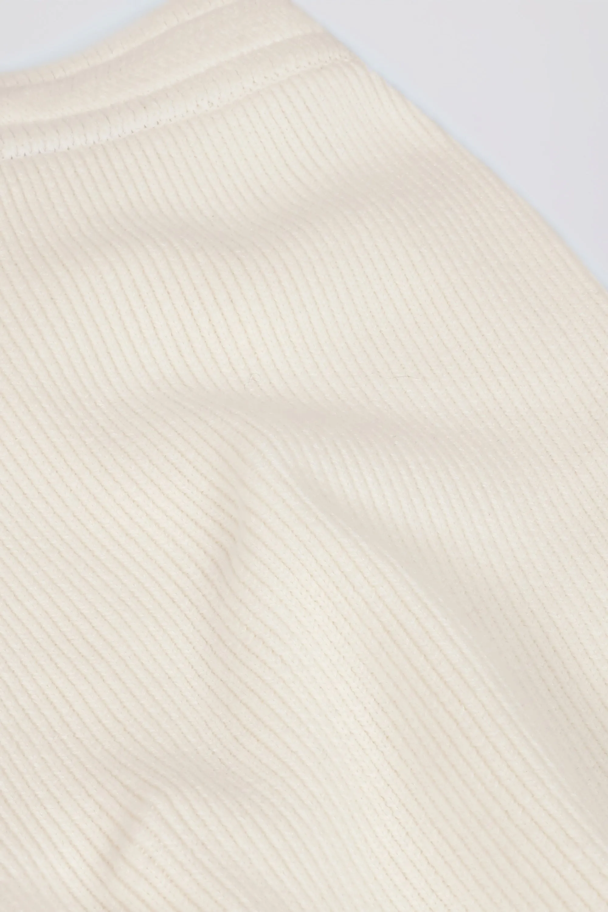 Ribbed Knit Wide-Leg Joggers in Ivory sold by Bo + Tee product image thumbnail 5
