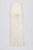 Ribbed-Knit Wide-Leg Joggers in Ivory sold by Bo + Tee