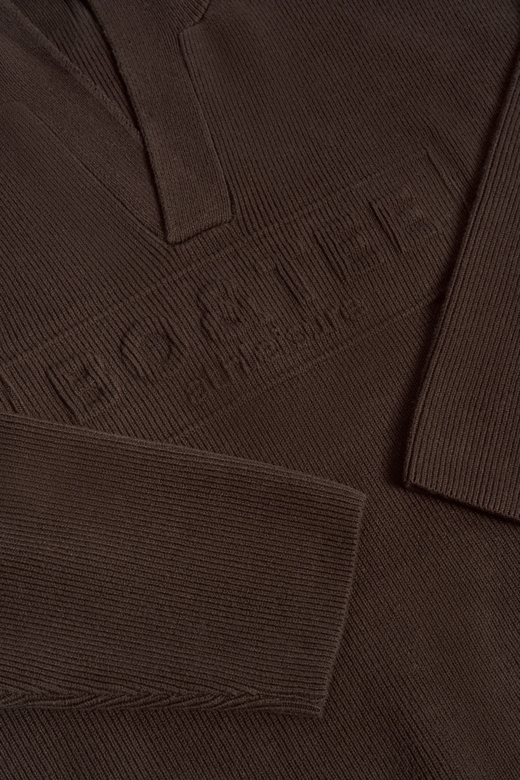 Ribbed Knit Oversized Hoodie in Pecan sold by Bo + Tee product image thumbnail 4