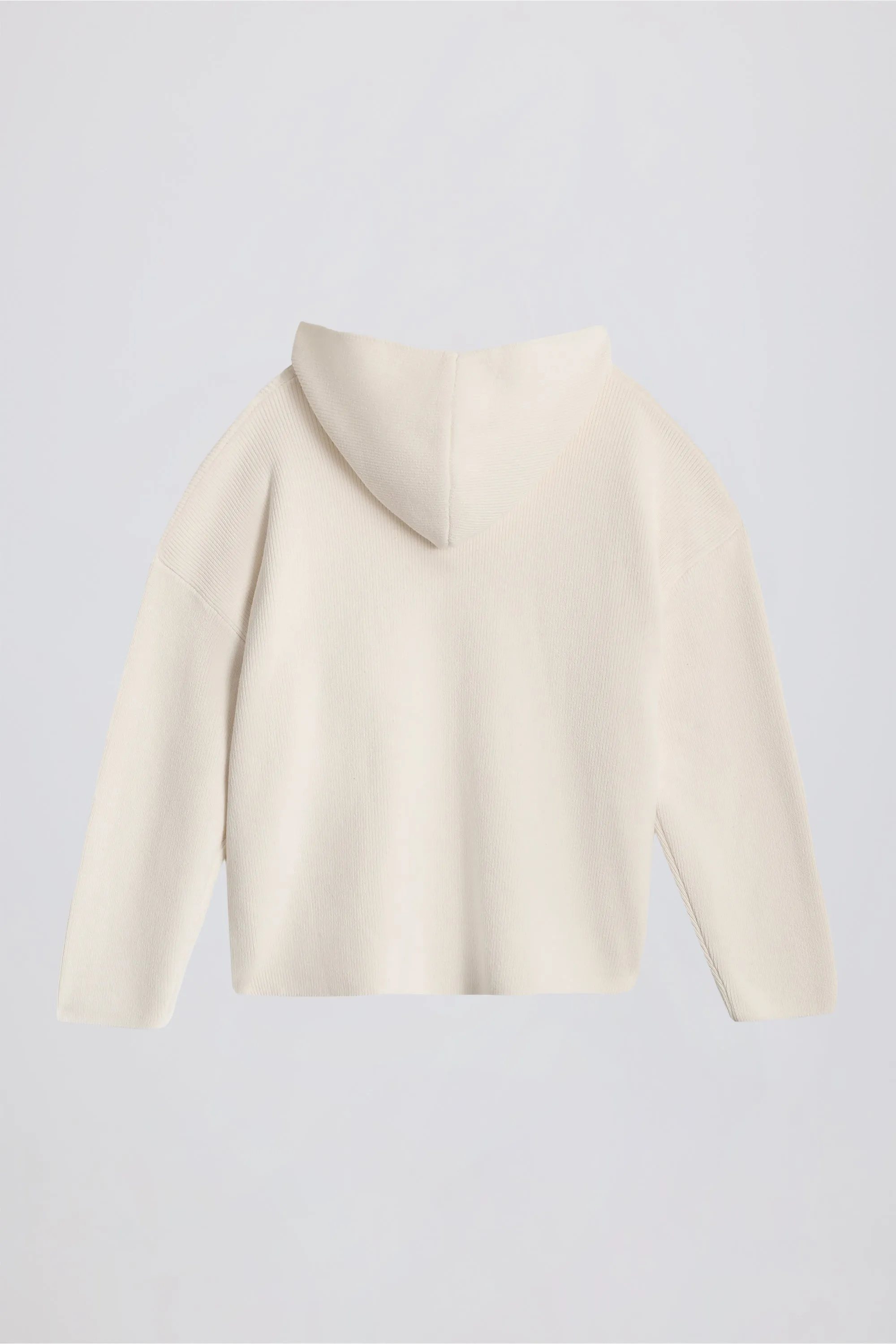 Ribbed Knit Oversized Hoodie in Ivory sold by Bo + Tee product image thumbnail 2