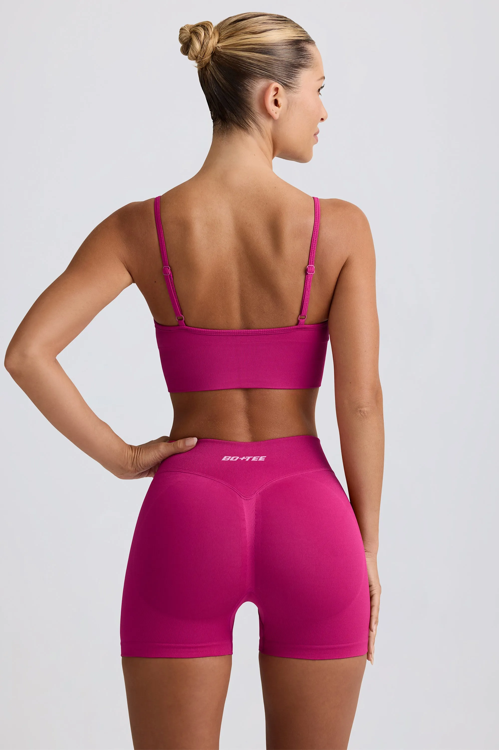 Define Luxe Mini Shorts in Berry sold by Bo + Tee product image thumbnail 3