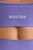 Define Luxe V-Neck Sports Bra in Purple sold by Bo + Tee