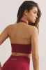 Focused - Halterneck Define Luxe Sports Bra in Raspberry sold by Bo + Tee