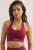 Focused - Halterneck Define Luxe Sports Bra in Raspberry sold by Bo + Tee
