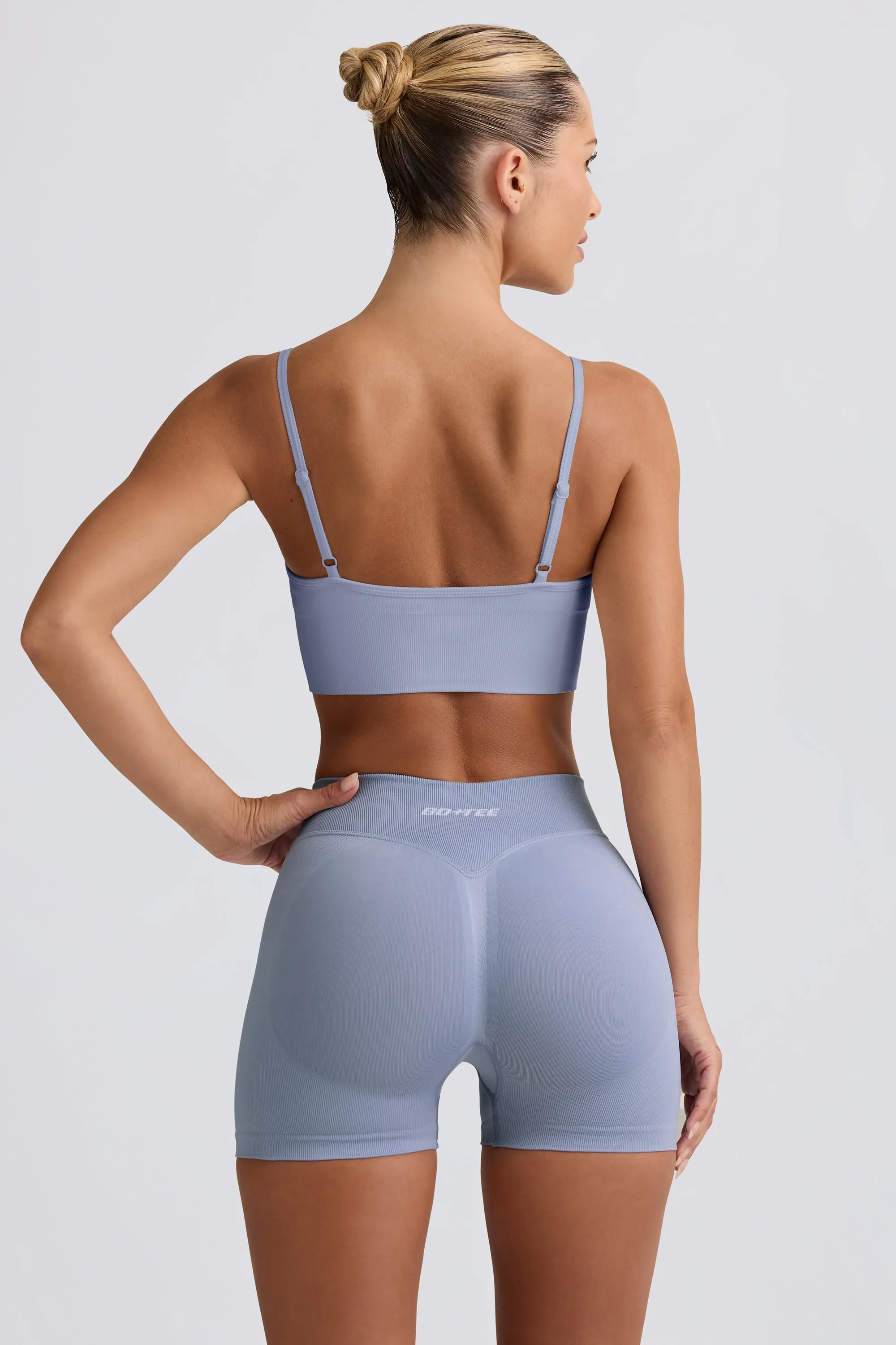 Define Luxe Mini Shorts in Blue Grey sold by Bo + Tee product image thumbnail 3