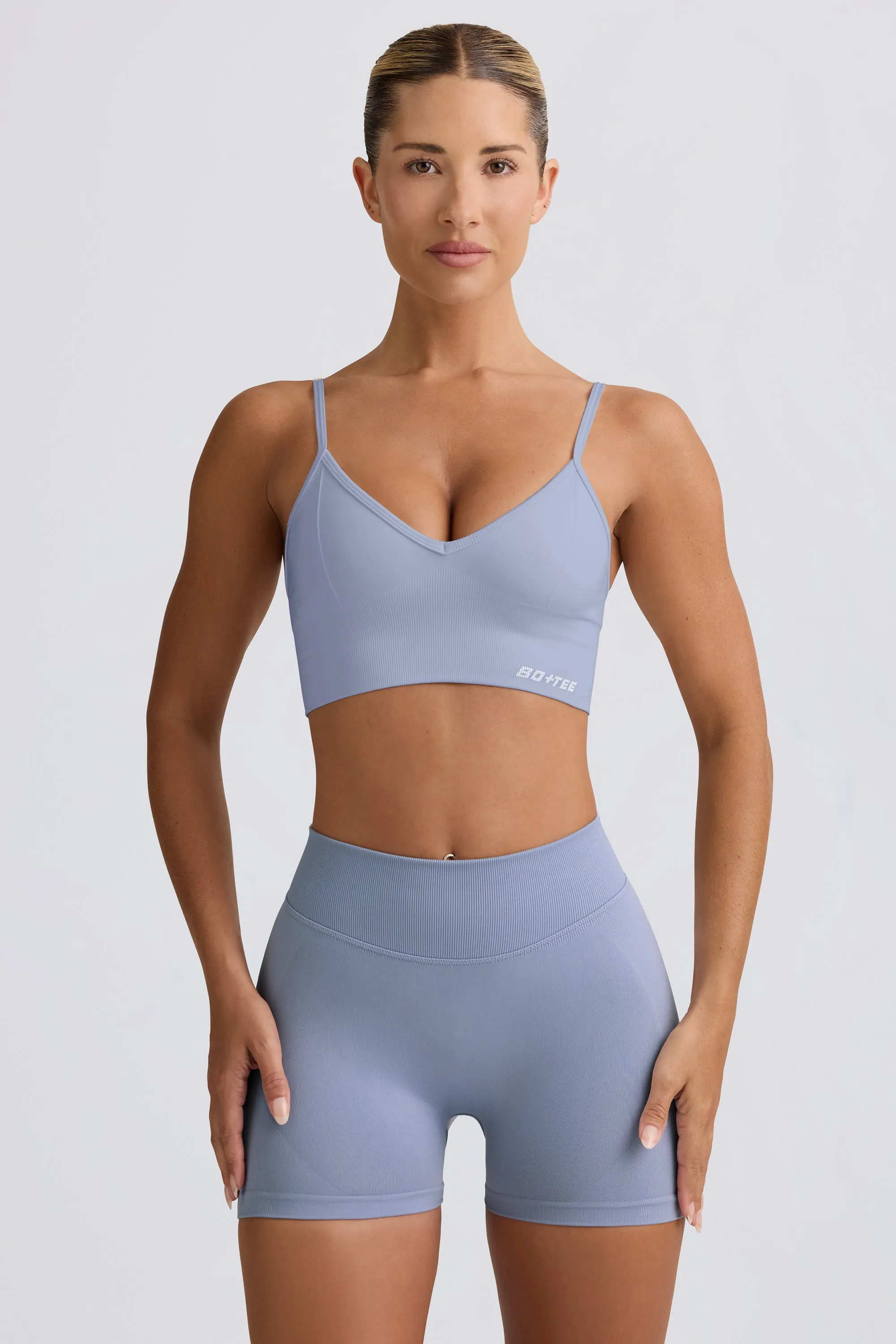 Define Luxe Mini Shorts in Blue Grey sold by Bo + Tee product image thumbnail 2