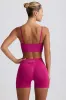 Define Luxe Mini Shorts in Berry sold by Bo + Tee
