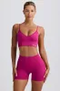 Define Luxe Mini Shorts in Berry sold by Bo + Tee