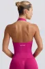 Define Luxe Halterneck Tank Top in Berry sold by Bo + Tee