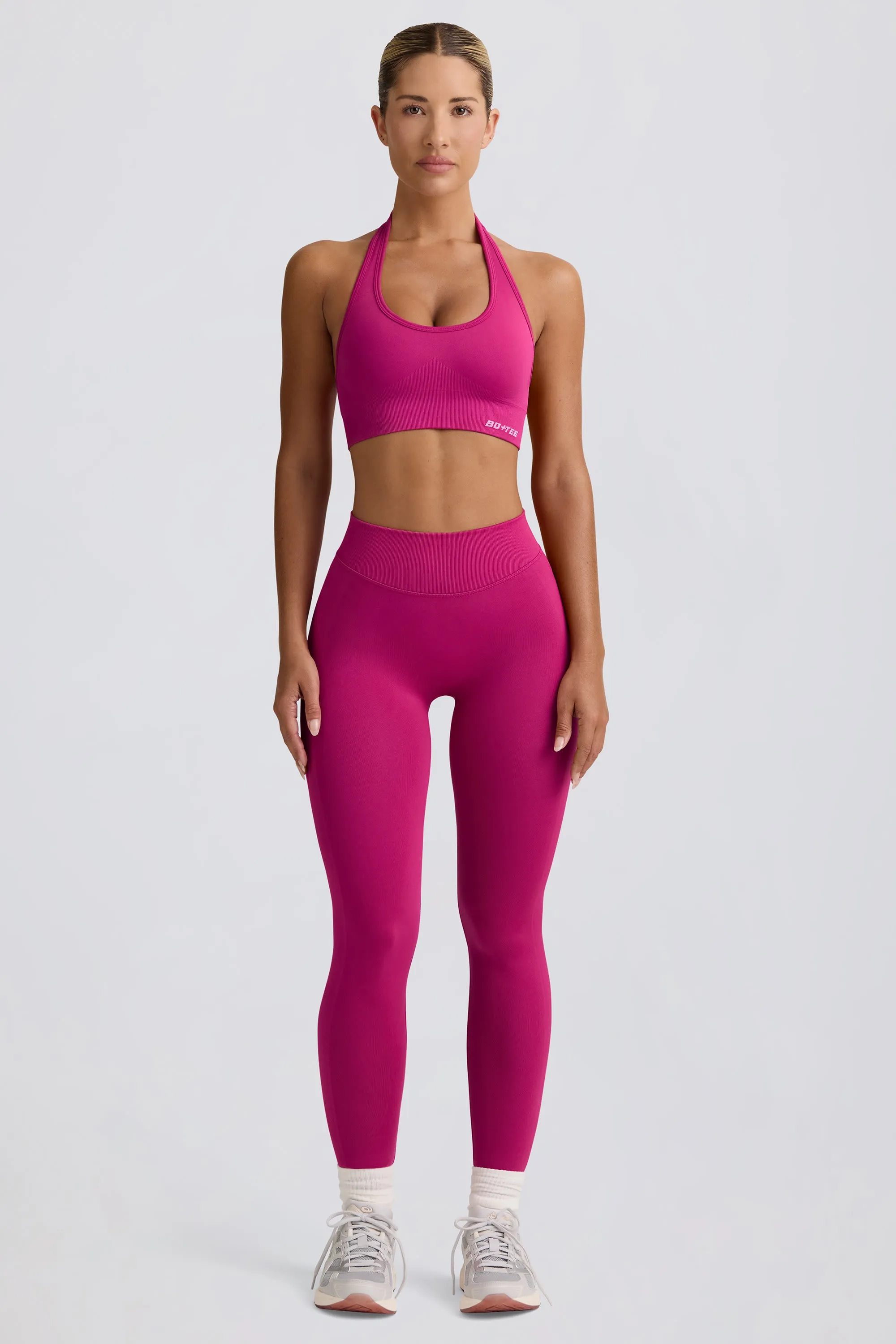 Define Luxe High-Waist Leggings in Berry sold by Bo + Tee product image thumbnail 2