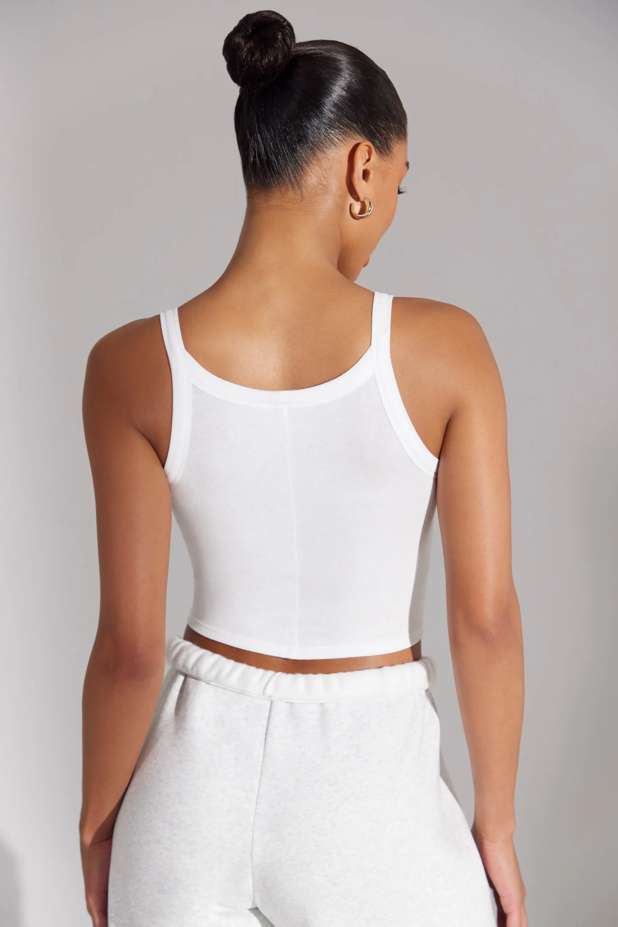 Soft Rib Tank Top in White sold by Bo + Tee product image thumbnail 3