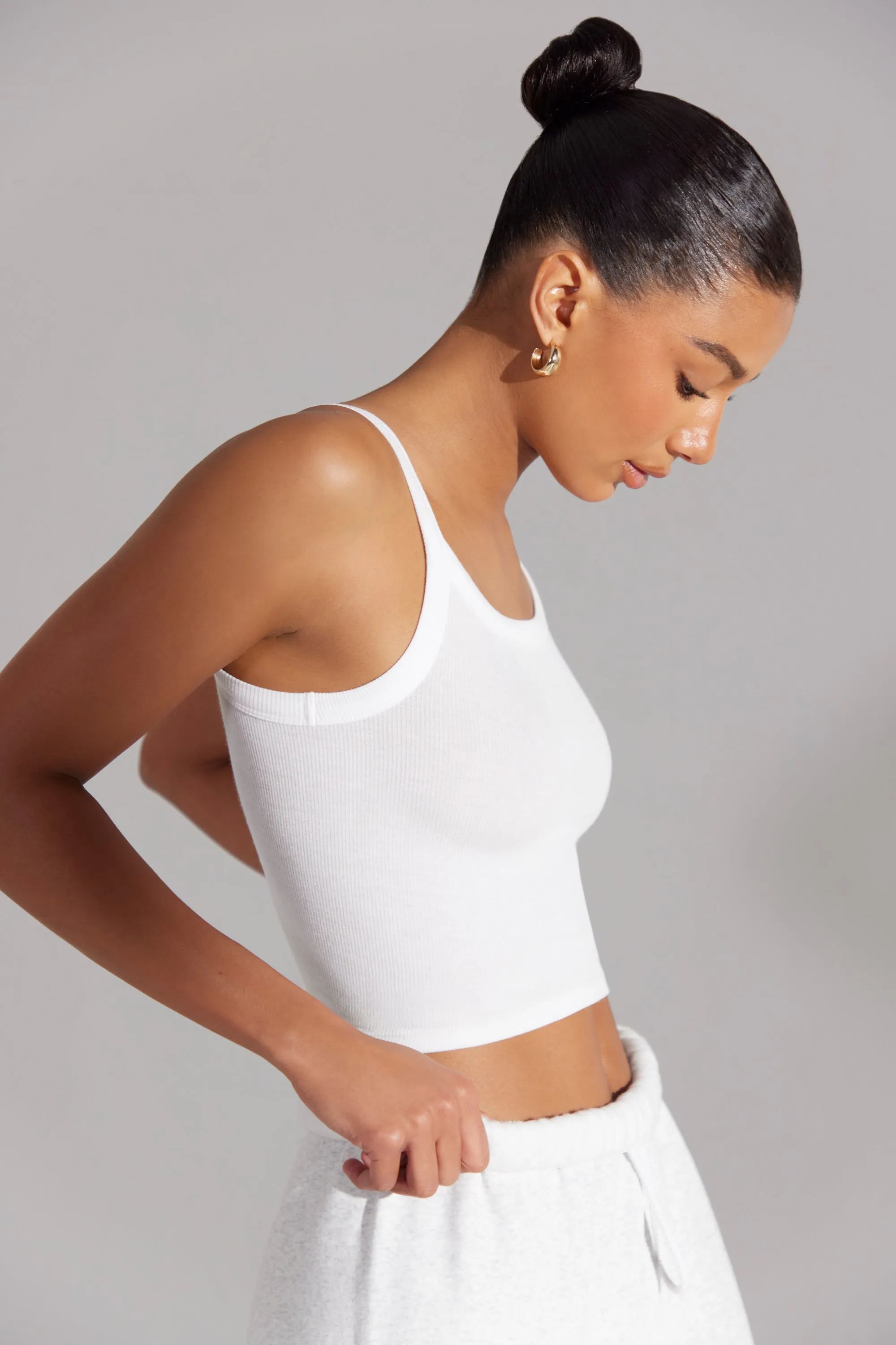 Soft Rib Tank Top in White sold by Bo + Tee product image thumbnail 2