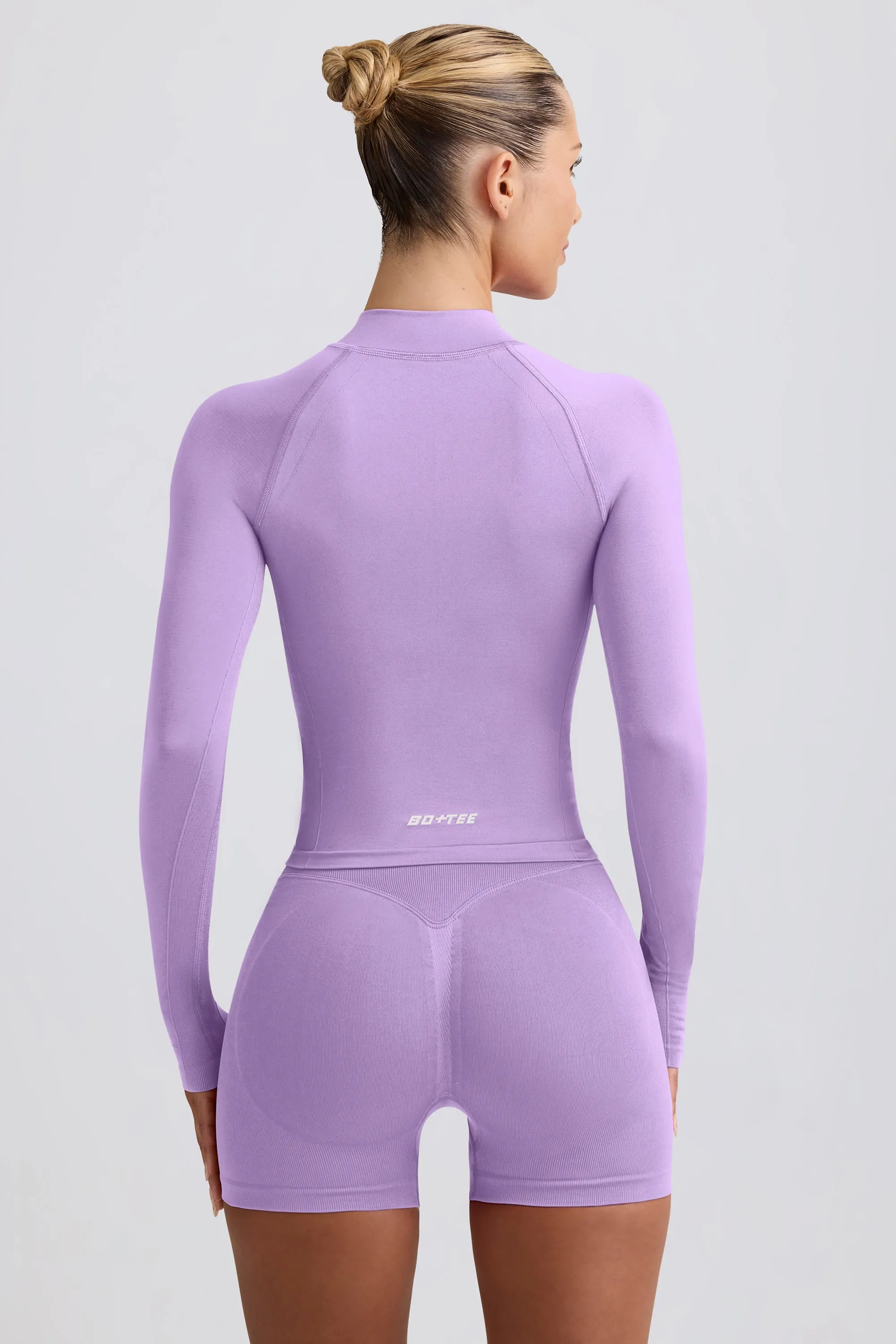 Define Luxe Zip-Up Jacket in Lilac sold by Bo + Tee product image thumbnail 2