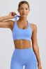 Define Luxe Halterneck Sports Bra in Light Blue sold by Bo + Tee