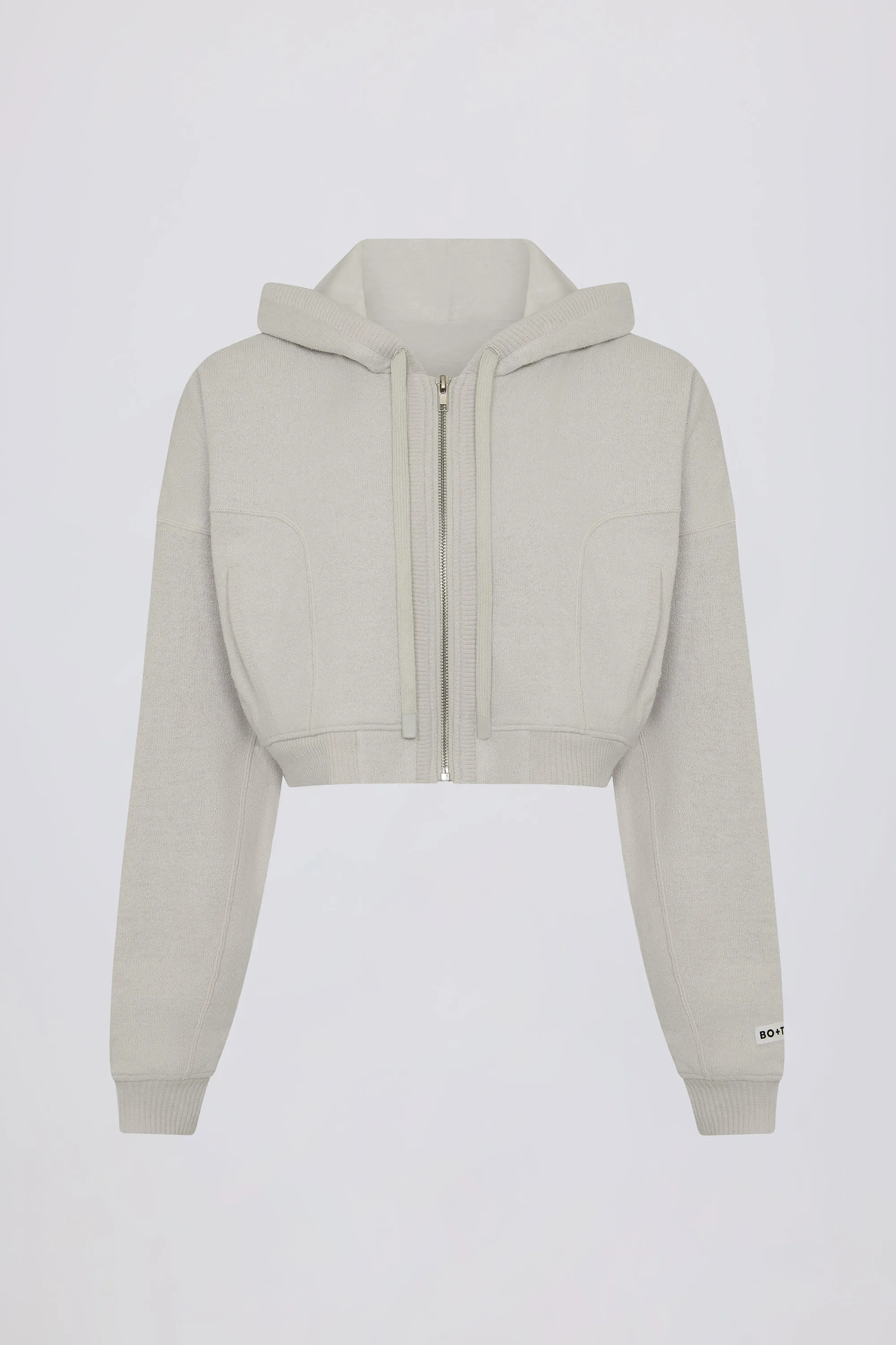 Lightweight Knit V-Neck Oversized Jumper in Light Grey sold by Bo + Tee product image thumbnail 4