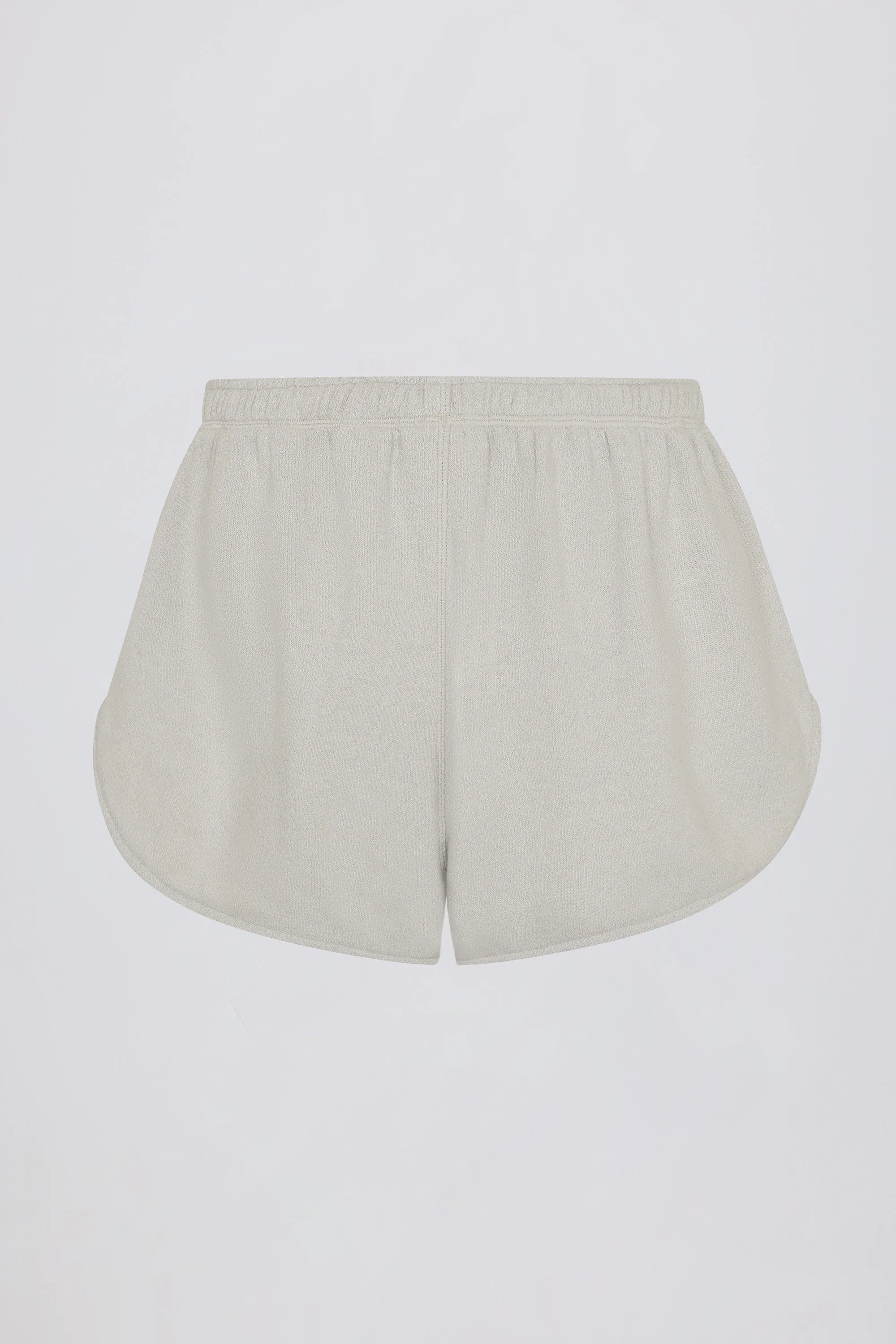 Button-Detail Mid-Rise Shorts in Light Grey sold by Bo + Tee product image thumbnail 5
