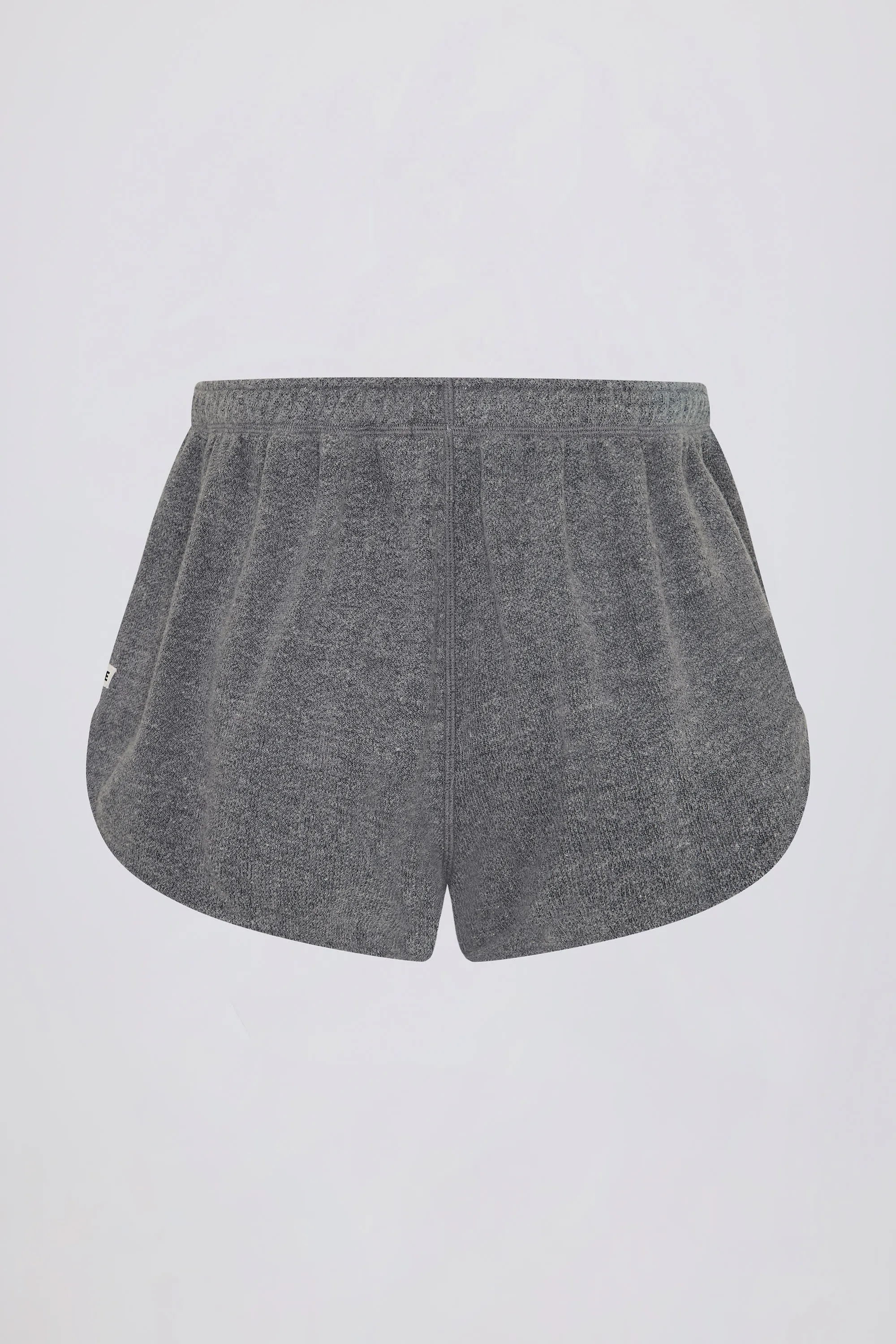 Button-Detail Mid-Rise Shorts in Dark Grey sold by Bo + Tee product image thumbnail 5