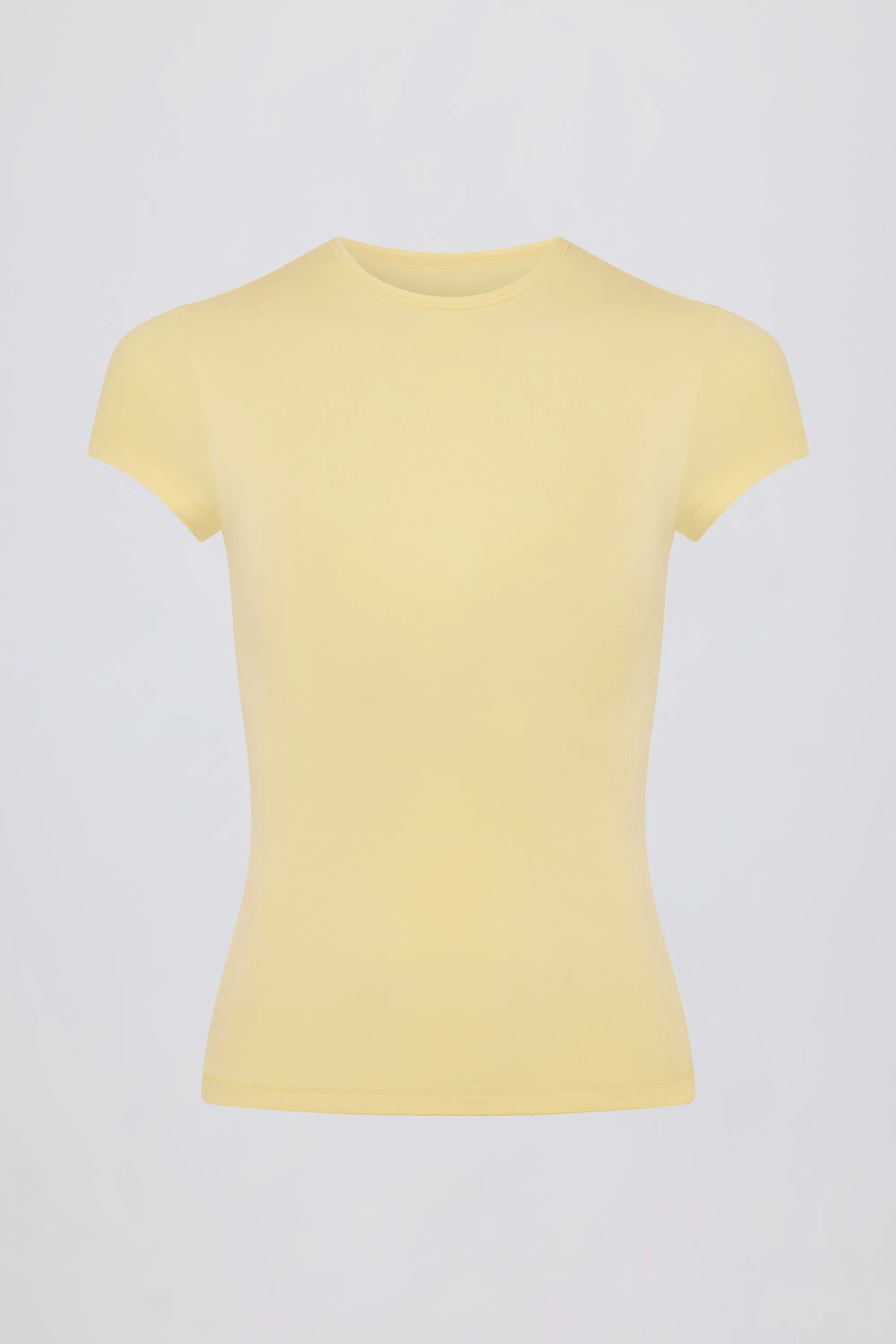 Cut-Out Longline T-Shirt in Lemon sold by Bo + Tee product image thumbnail 4