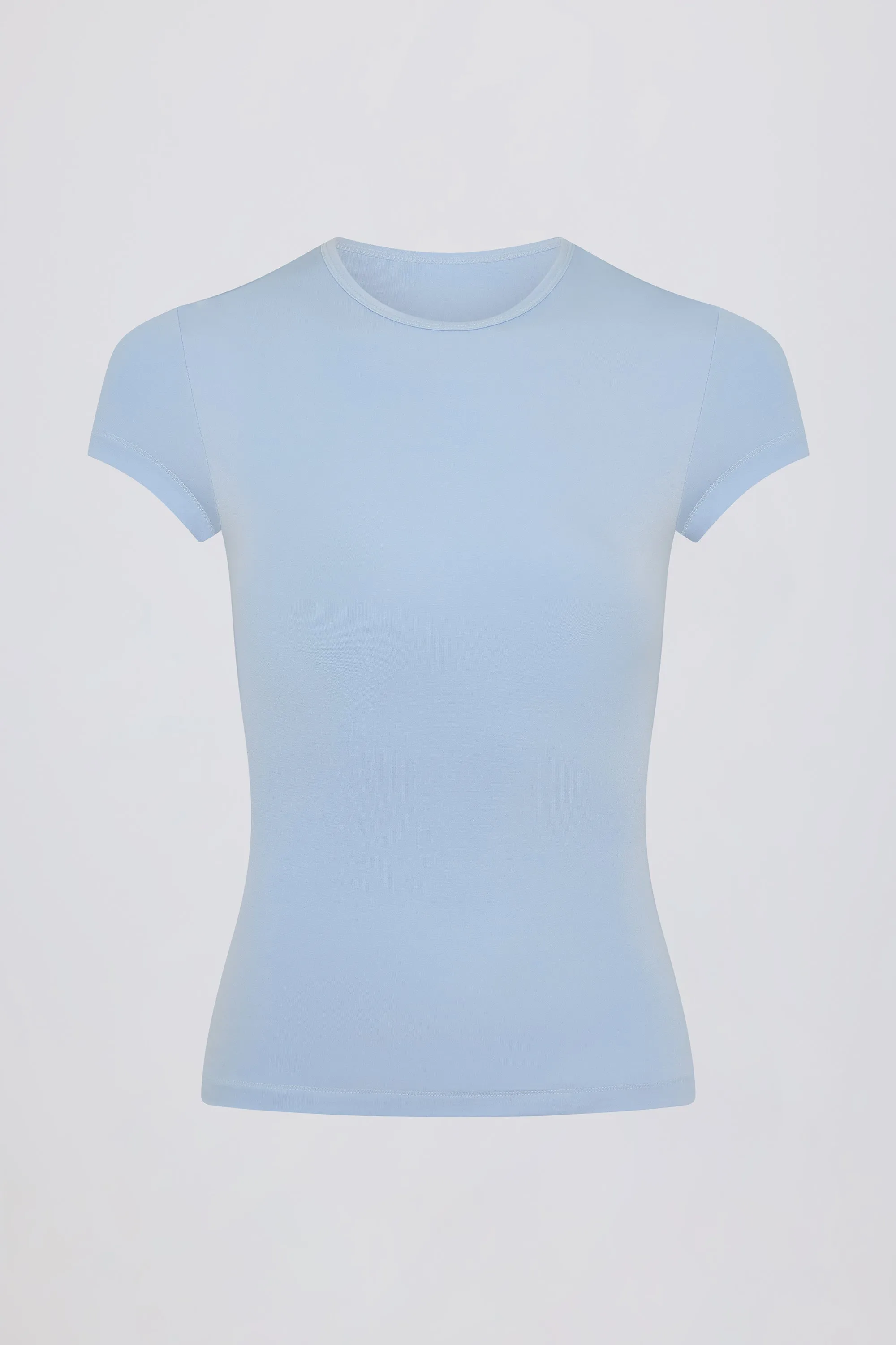Cut-Out Longline T-Shirt in Sky sold by Bo + Tee product image thumbnail 4