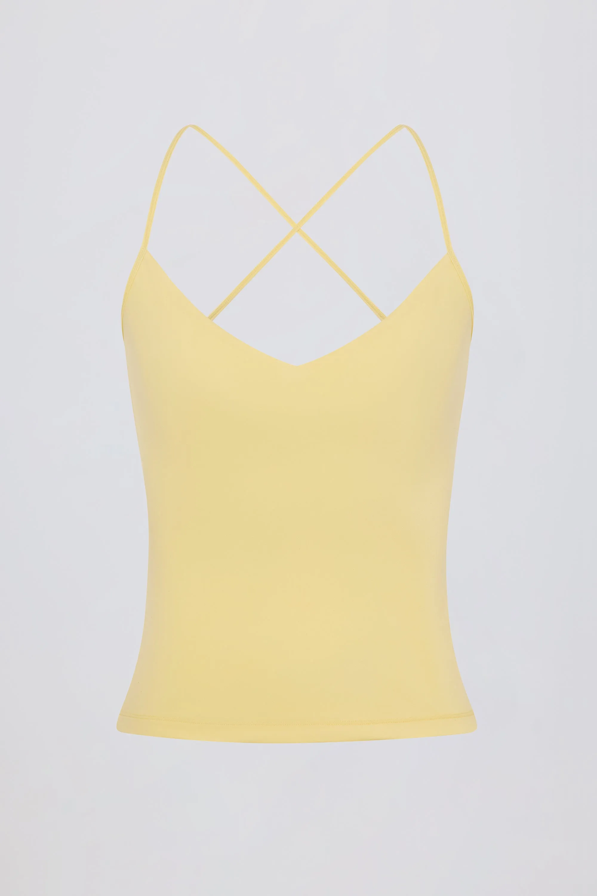 Cross-Back Tank Top in Lemon sold by Bo + Tee product image thumbnail 4
