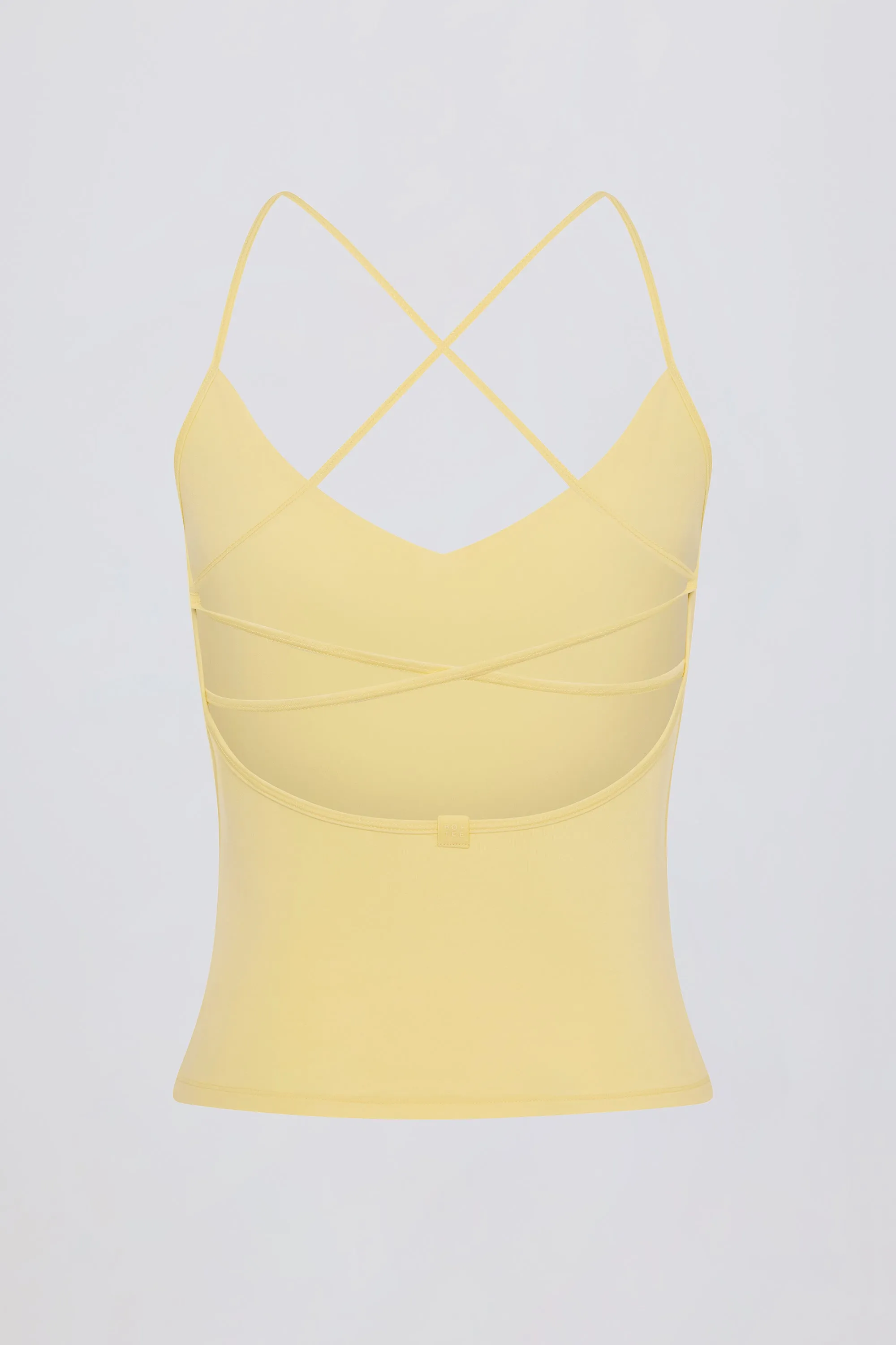 Cross-Back Tank Top in Lemon sold by Bo + Tee product image thumbnail 5
