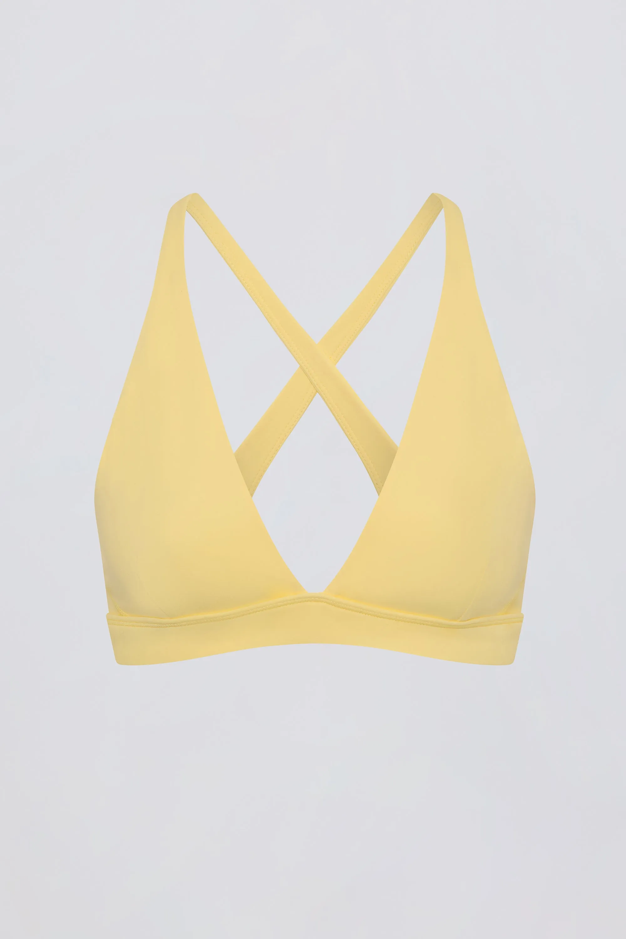 Soft Active Cross-Back Sports Bra in Lemon sold by Bo + Tee product image thumbnail 4