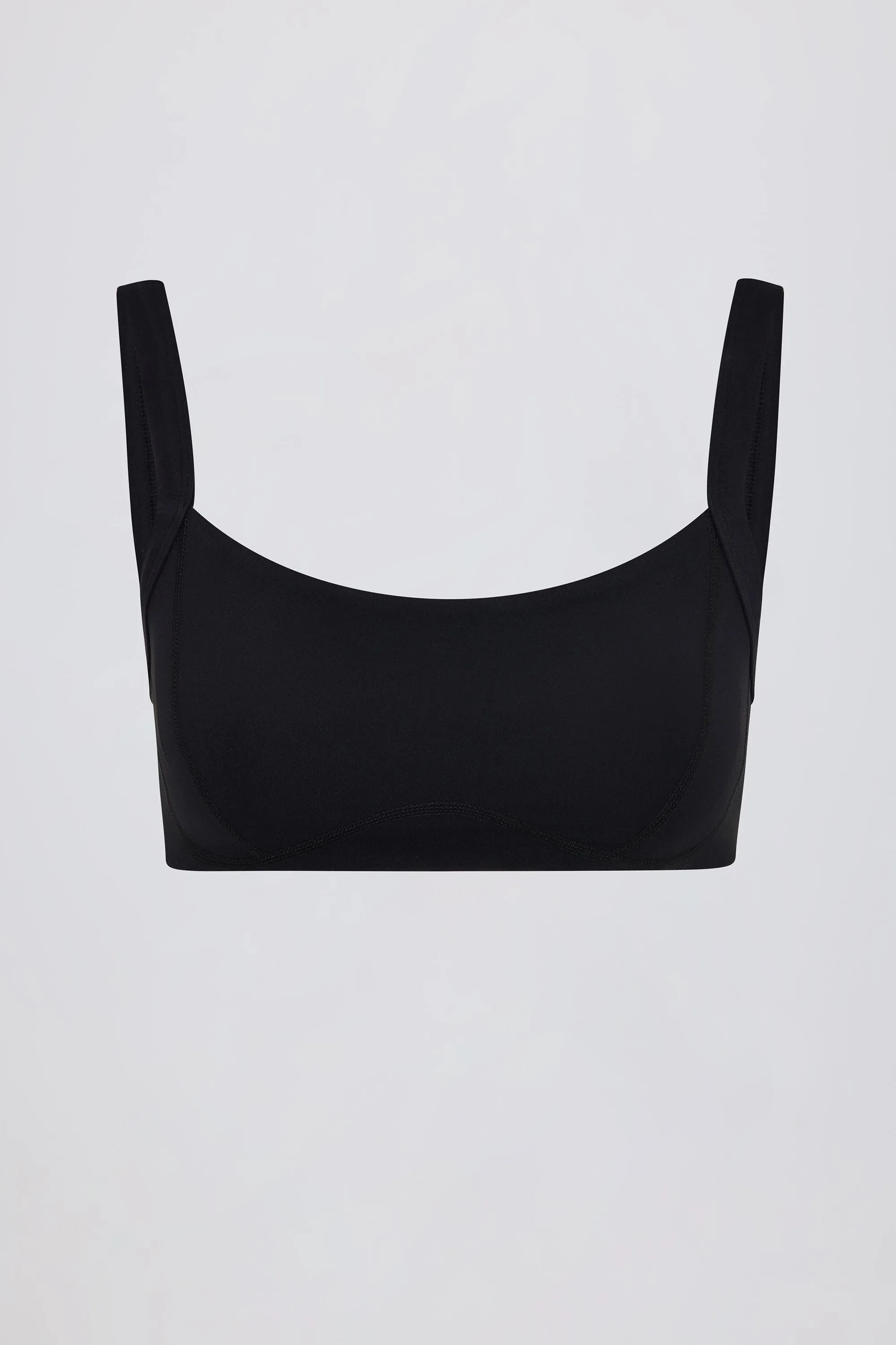 Soft Active Seam-Detail Sports Bra in Black sold by Bo + Tee product image thumbnail 4