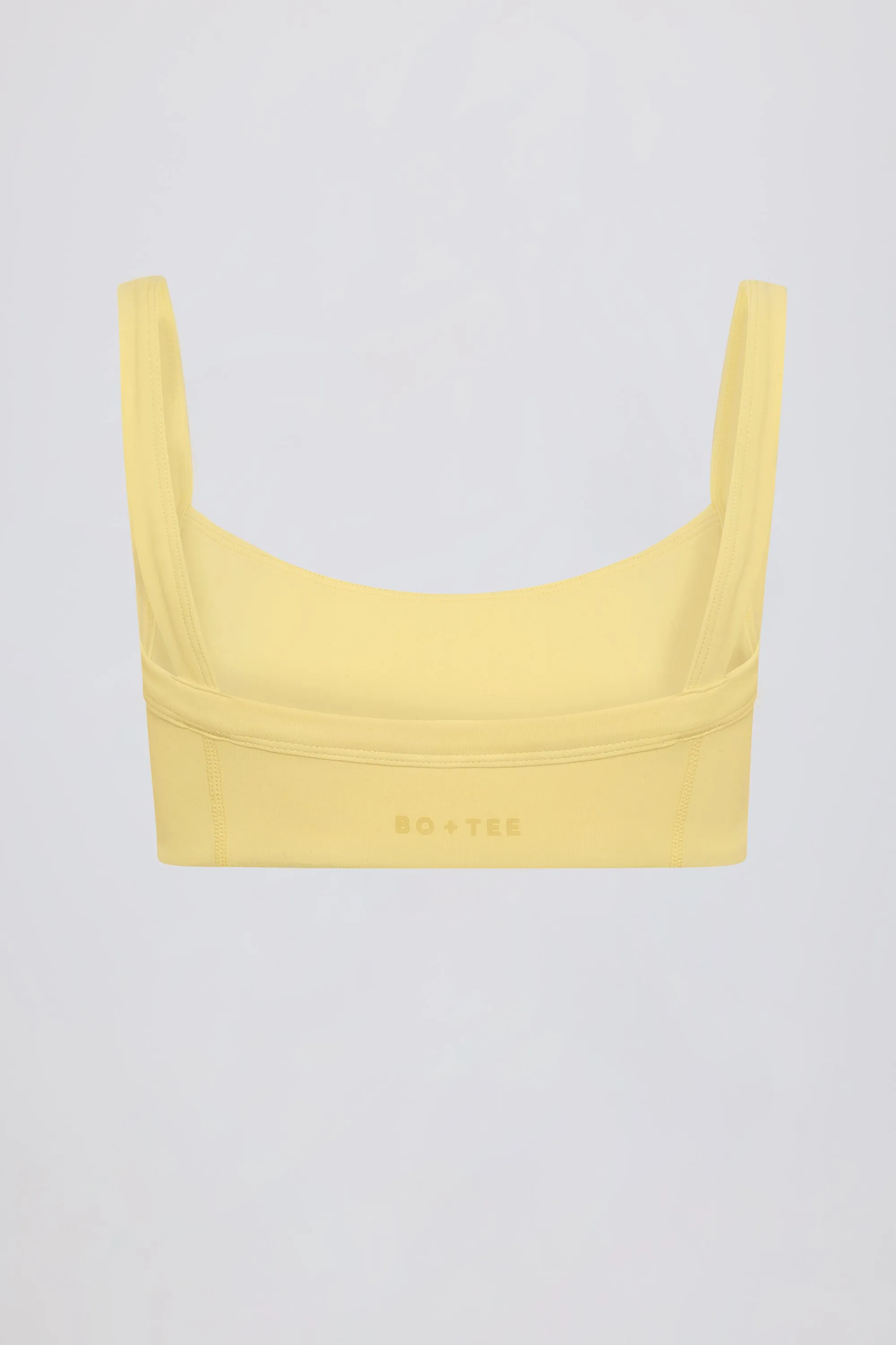 Soft Active Seam-Detail Sports Bra in Lemon sold by Bo + Tee product image thumbnail 5