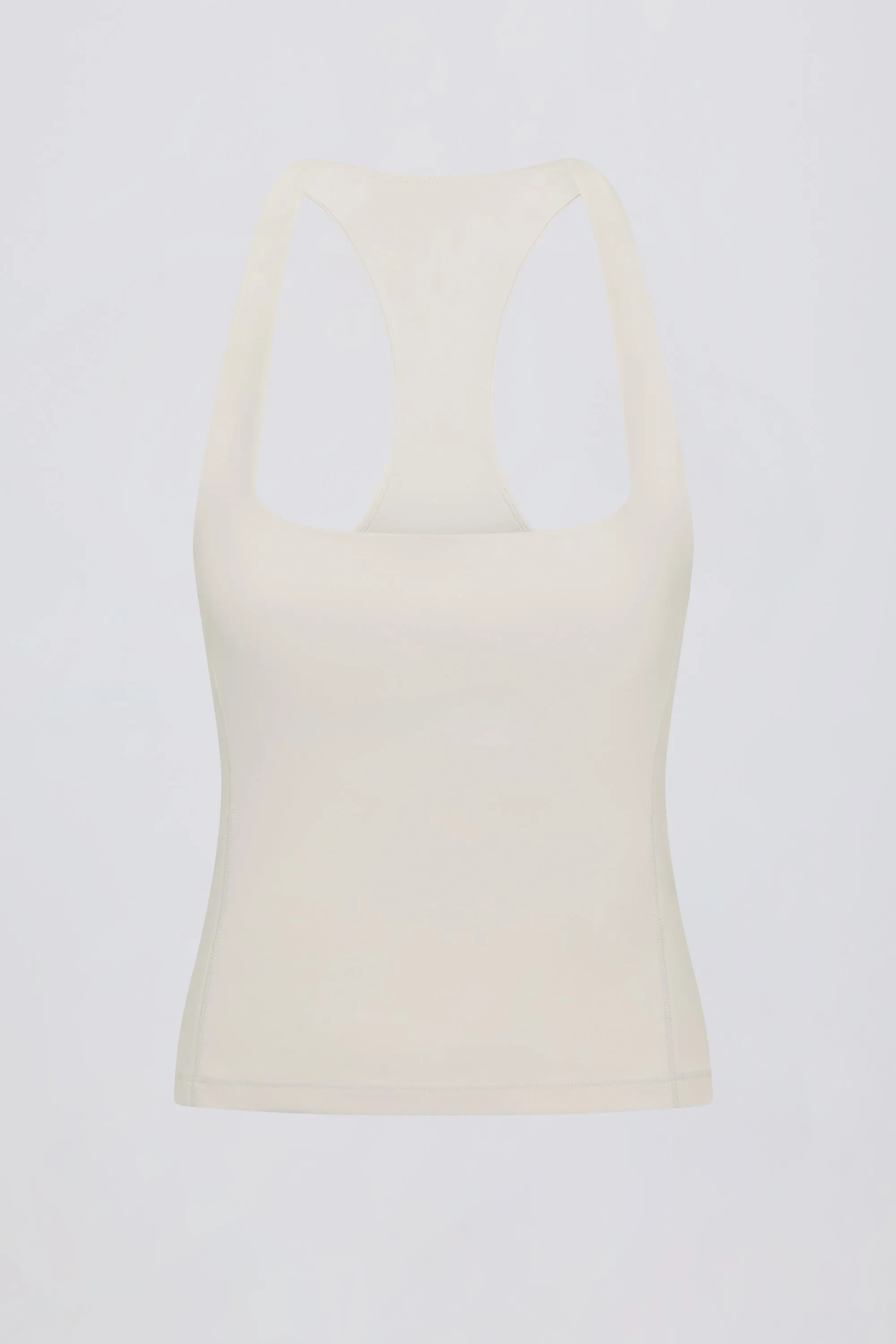 Soft Active Racerback Tank Top in Cream sold by Bo + Tee product image thumbnail 4