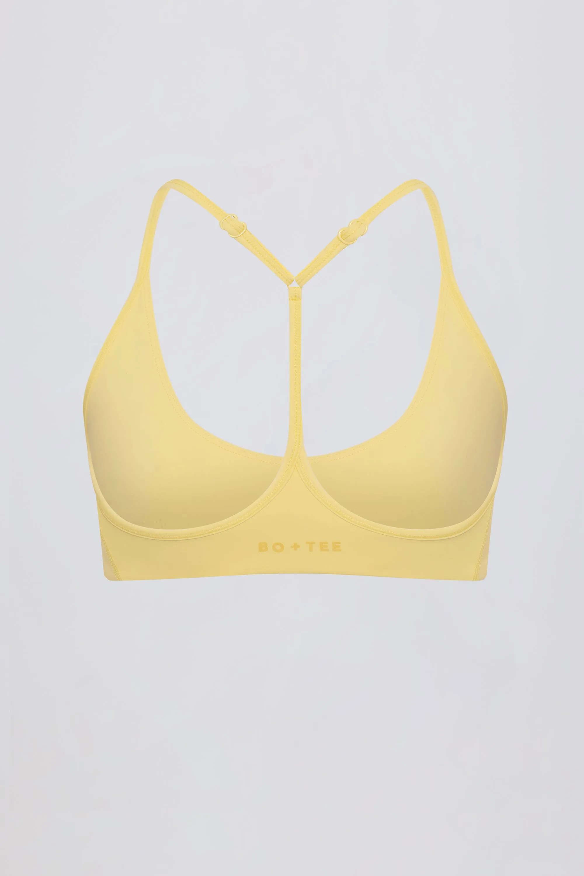 Soft Active Racerback Sports Bra in Lemon sold by Bo + Tee product image thumbnail 5