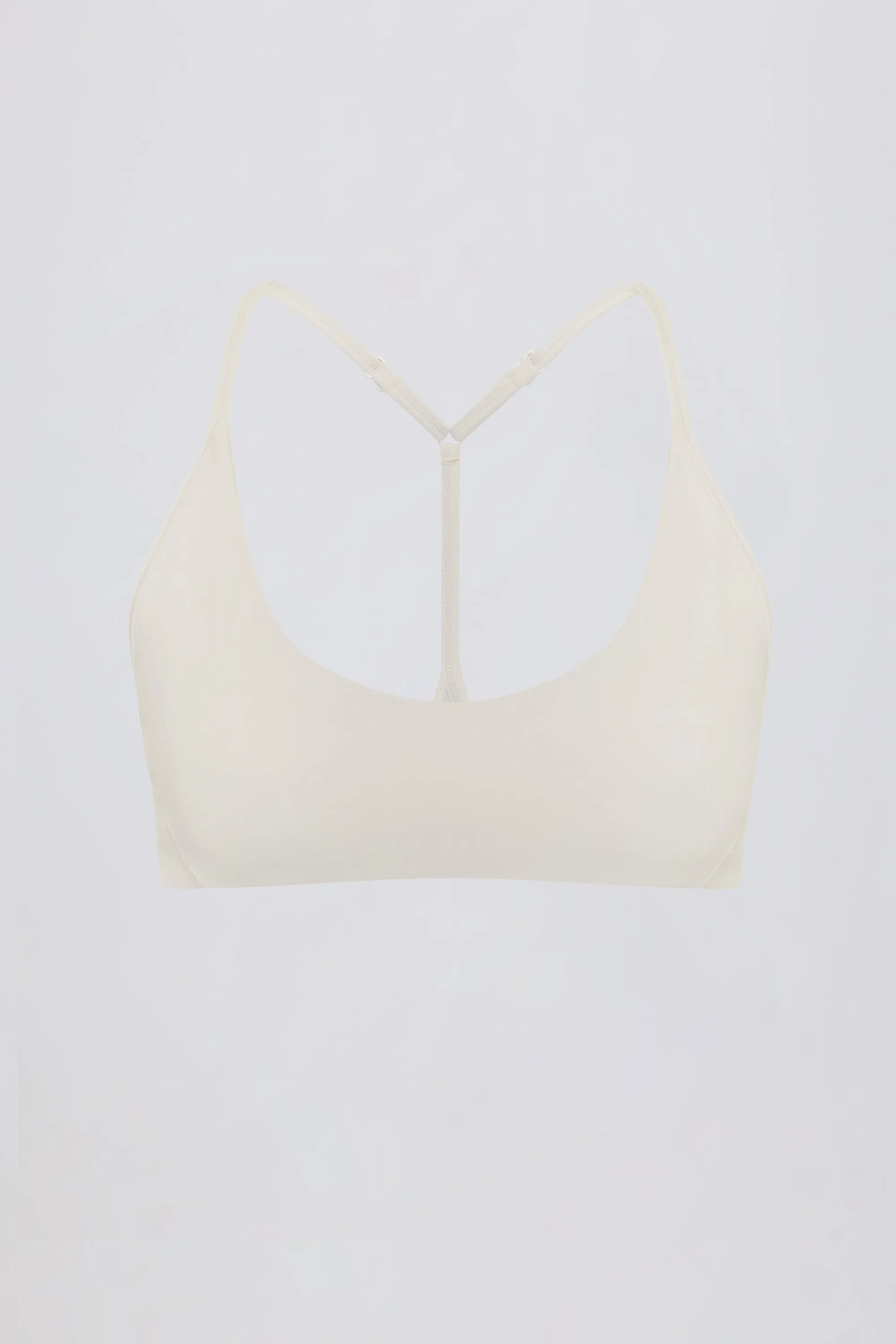 Soft Active Racerback Sports Bra in Cream sold by Bo + Tee product image thumbnail 4