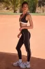 Soft Active Contrast Leggings in Black sold by Bo + Tee