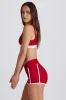 Soft Active Contrast Mini Shorts in Dark Red sold by Bo + Tee