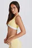 Soft Active Layered Sports Bra in Lemon sold by Bo + Tee