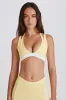 Soft Active Layered Sports Bra in Lemon sold by Bo + Tee