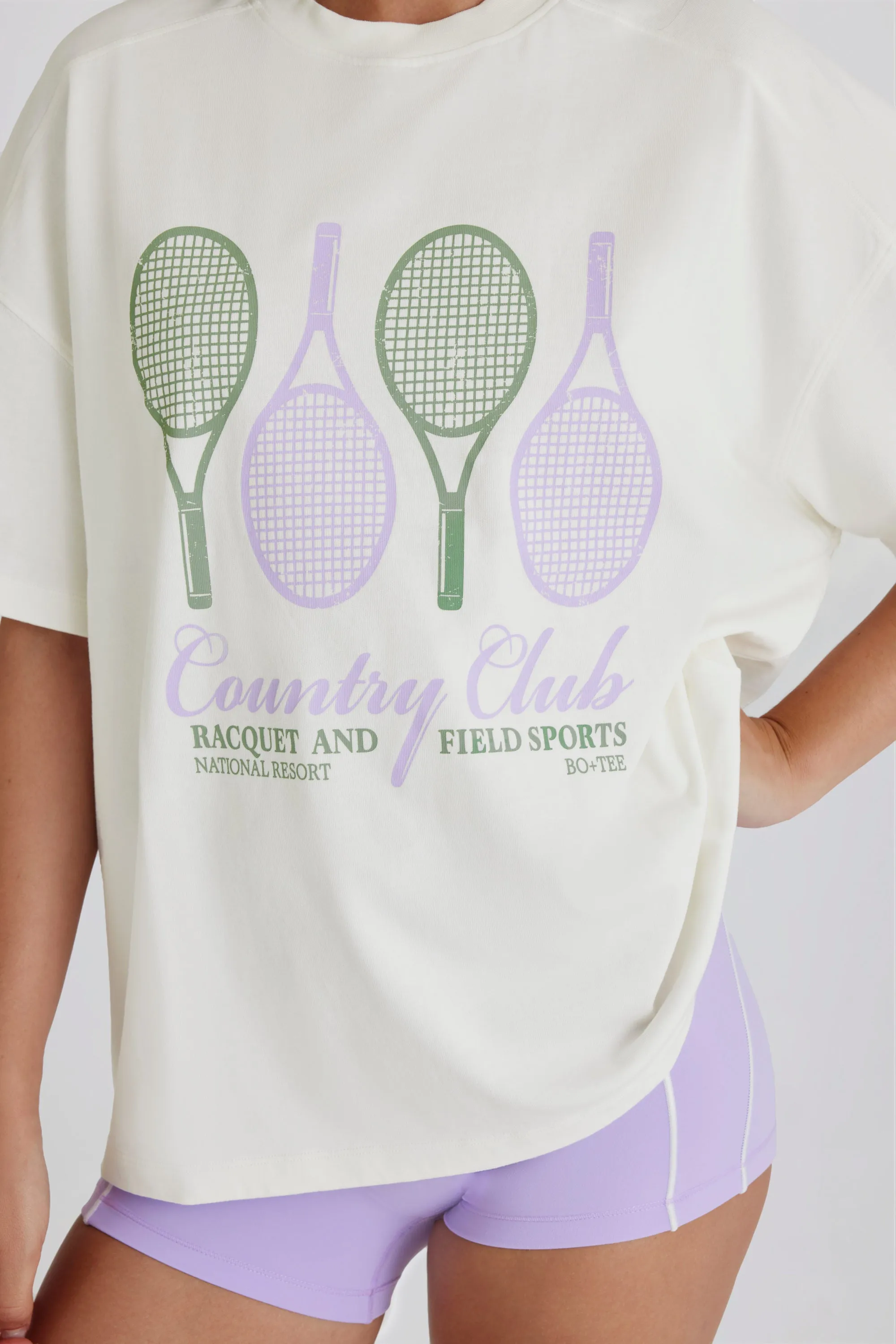 Oversized Graphic T-Shirt in Ivory sold by Bo + Tee product image thumbnail 4