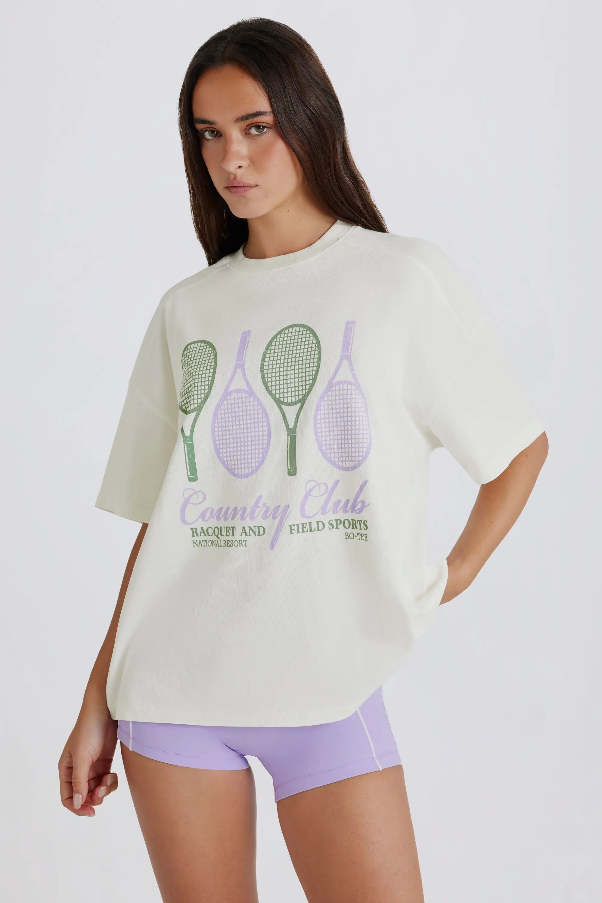 Oversized Graphic T-Shirt in Ivory sold by Bo + Tee product image thumbnail 5