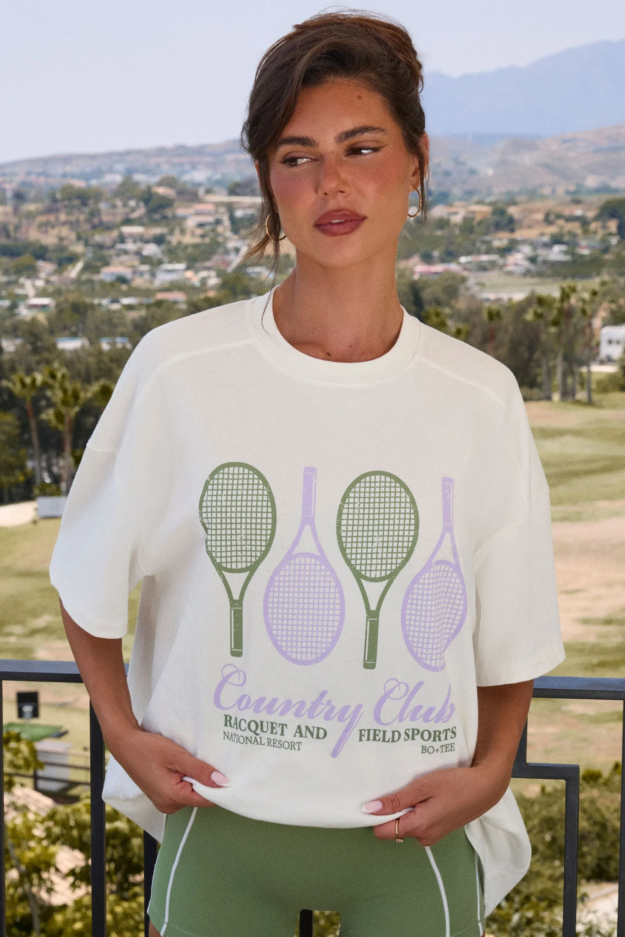 Oversized Graphic T-Shirt in Ivory sold by Bo + Tee