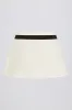 Terry Towelling Drawstring Skort in Ivory sold by Bo + Tee