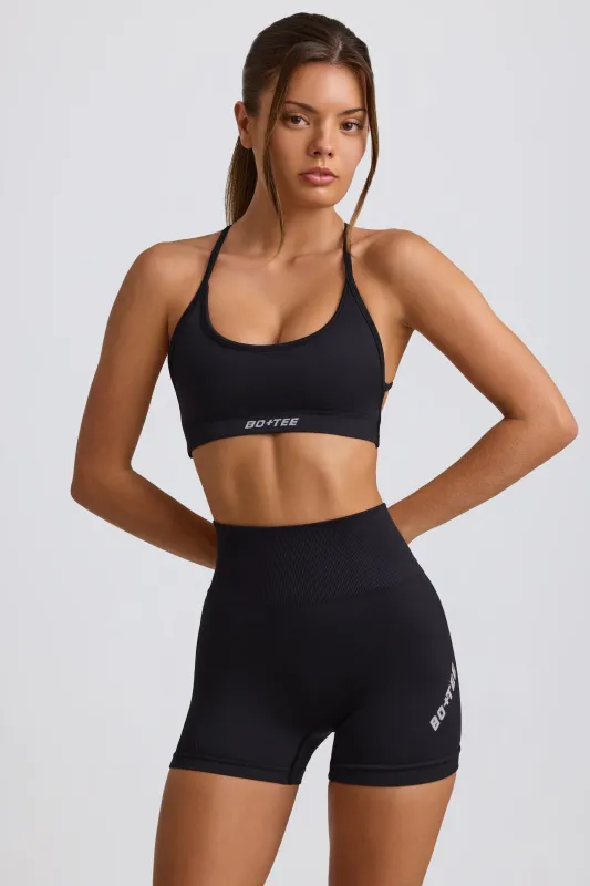 Super Sculpt Seamless Mini Shorts in Black sold by Bo + Tee