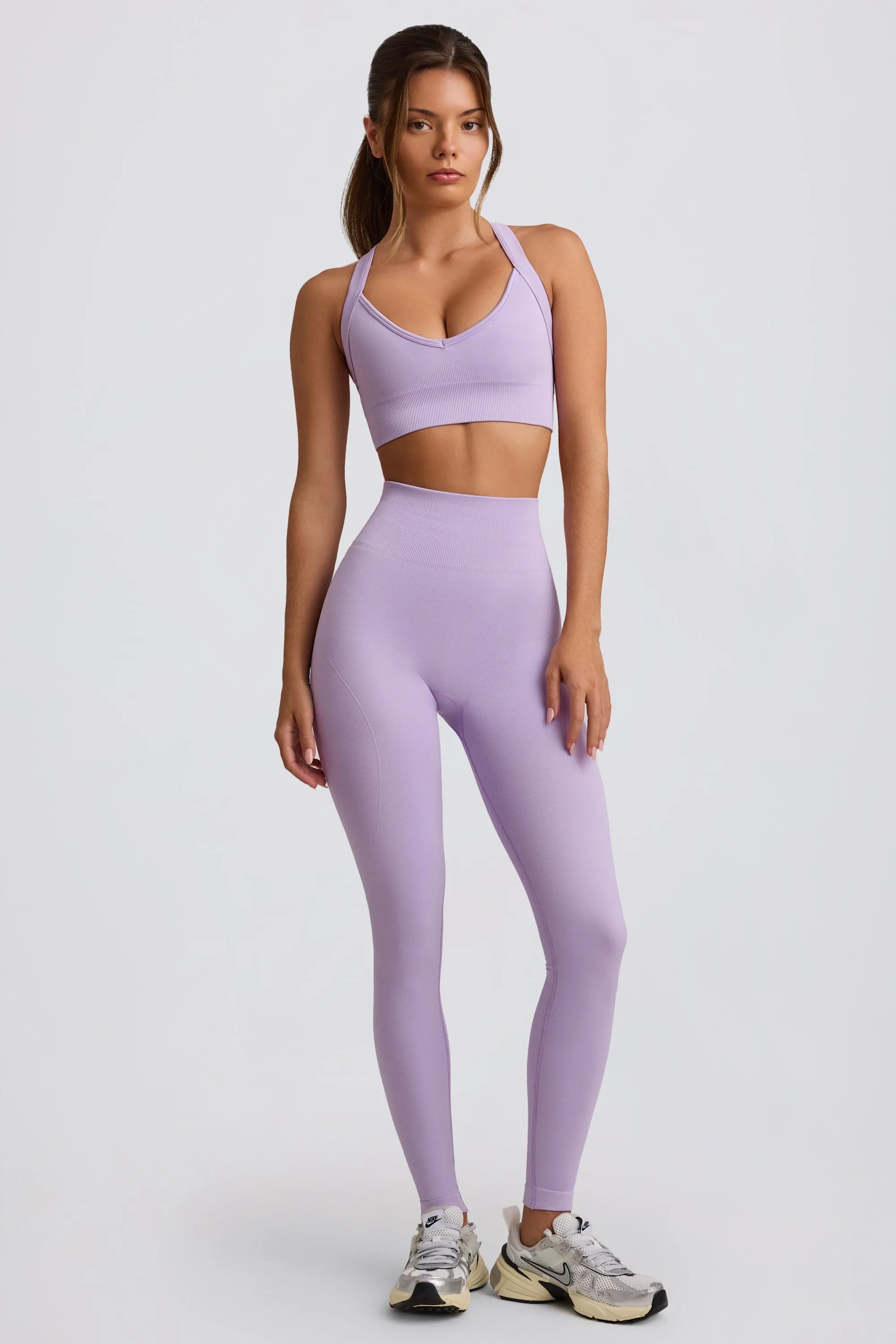 Super Sculpt Seamless High-Waist Leggings in Soft Lilac sold by Bo + Tee