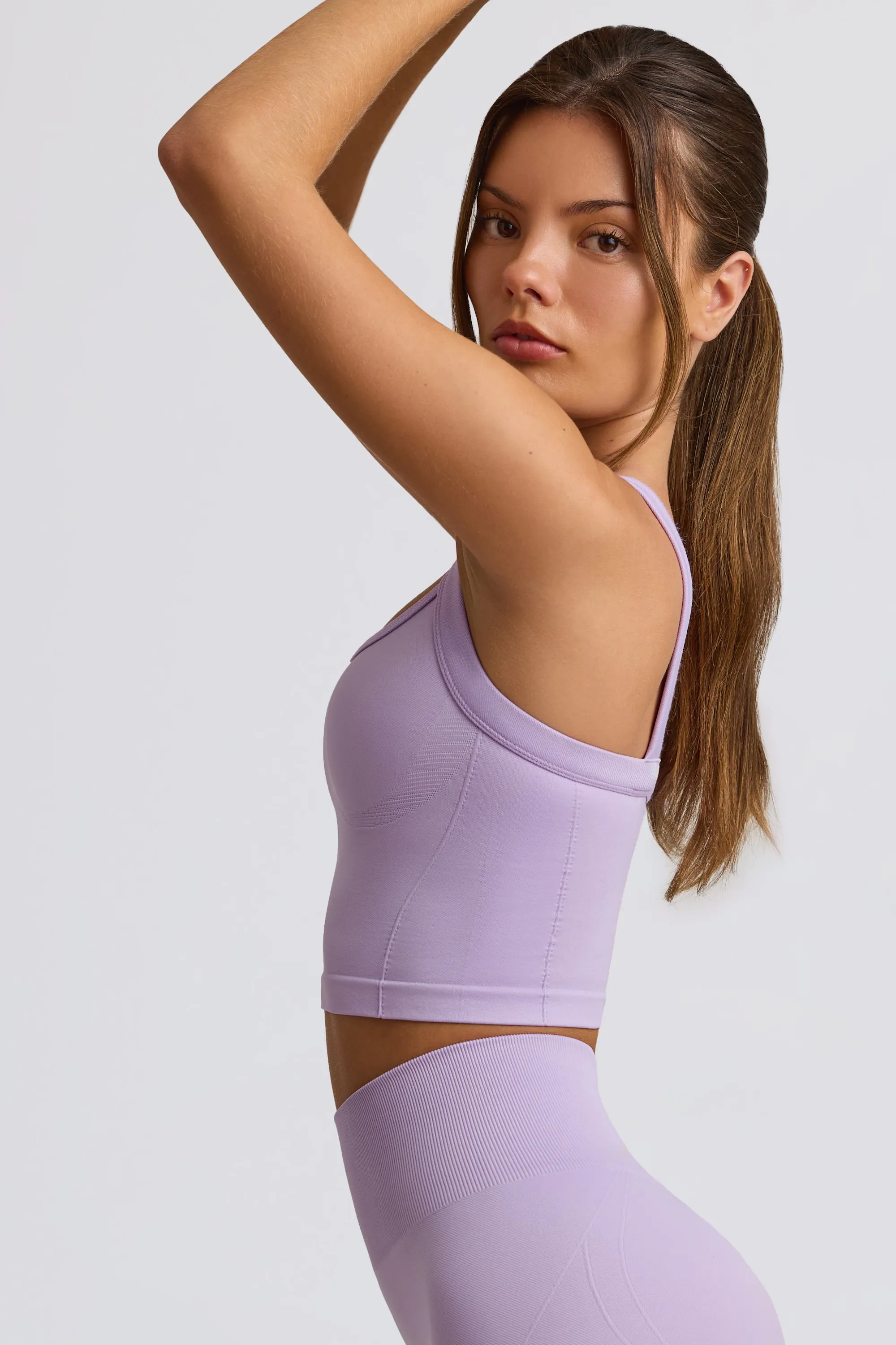 Super Sculpt Seamless Longline Camisole Top in Soft Lilac sold by Bo + Tee product image thumbnail 3