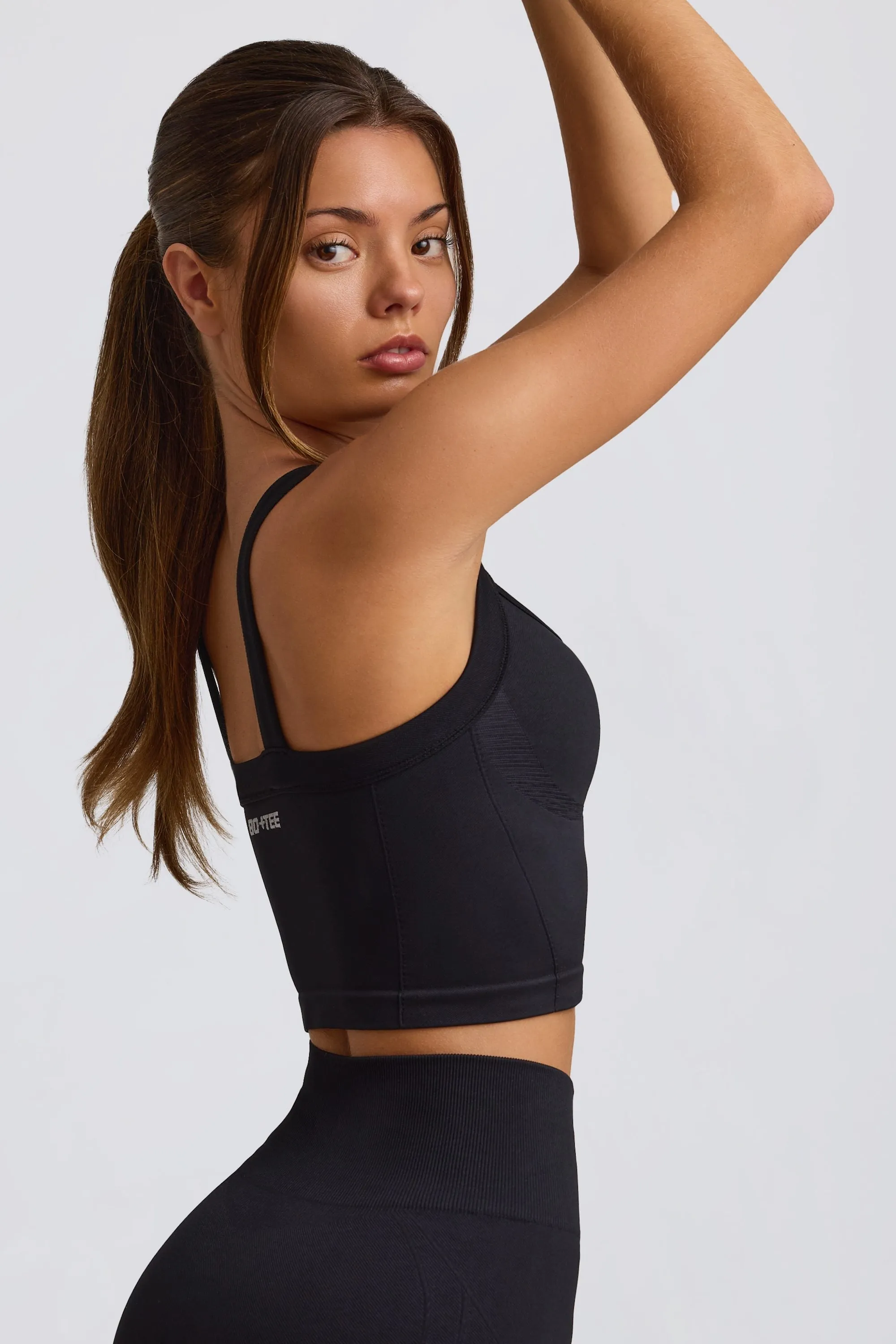 Super Sculpt Seamless Longline Camisole Top in Black sold by Bo + Tee product image thumbnail 3